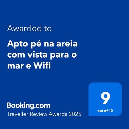 Apto pé na areia com vista para o mar e Wifi Praia Grande  Esterno foto