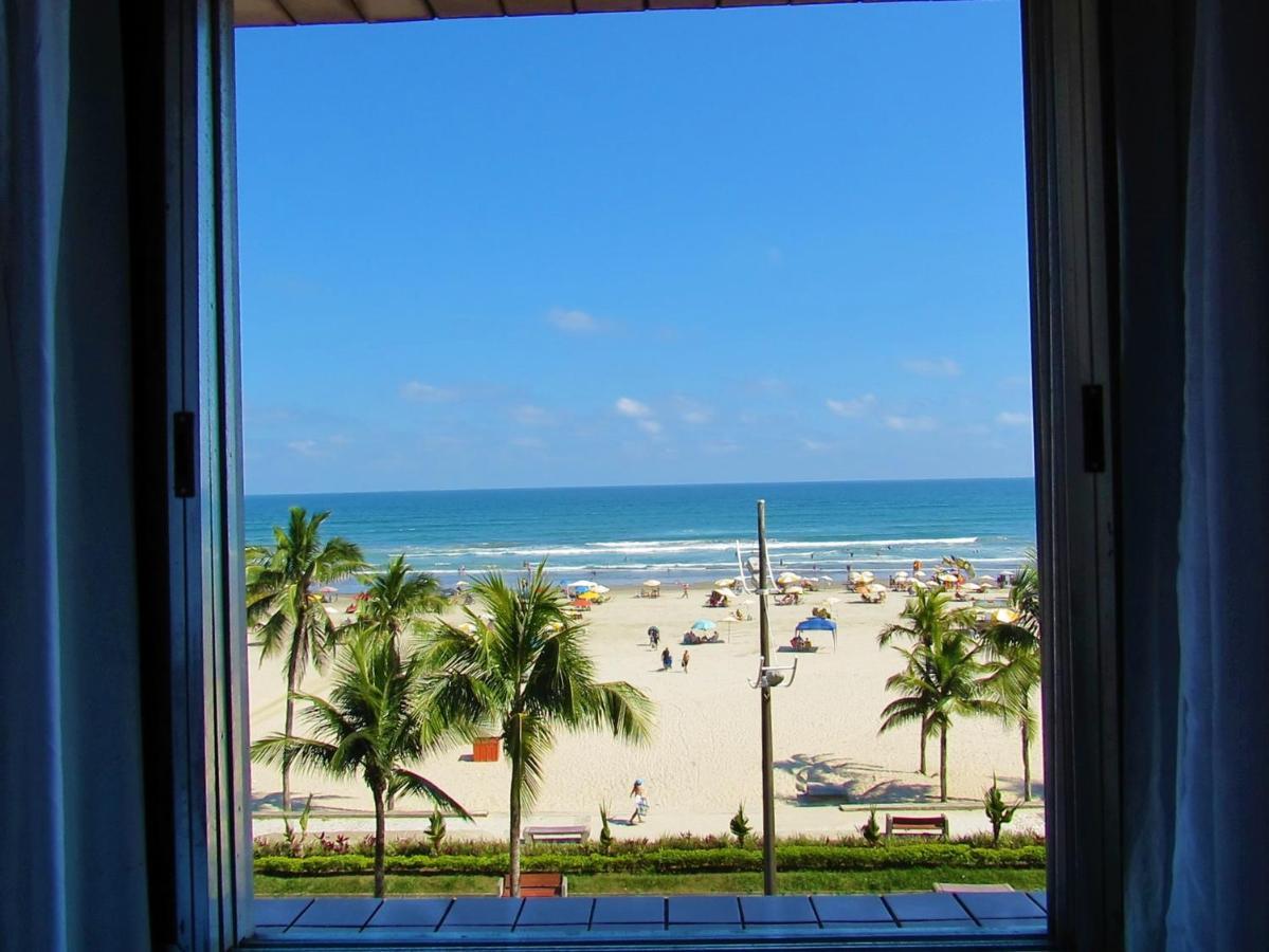 Apto pé na areia com vista para o mar e Wifi Praia Grande  Esterno foto